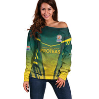 South Africa Cricket Spirit 2026 Off Shoulder Sweater World T20 Edition - Wonder Print Shop