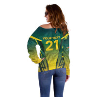 South Africa Cricket Spirit 2026 Off Shoulder Sweater World T20 Edition - Wonder Print Shop