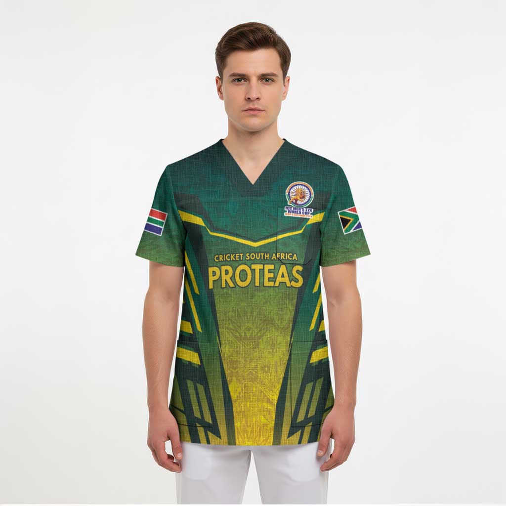 South Africa Cricket Spirit 2026 Scrub Top World T20 Edition - Wonder Print Shop