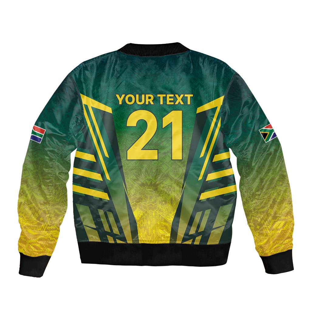 South Africa Cricket Spirit 2026 Sleeve Zip Bomber Jacket World T20 Edition - Wonder Print Shop