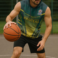 South Africa Cricket Spirit 2026 Sleeveless Hoodie World T20 Edition - Wonder Print Shop