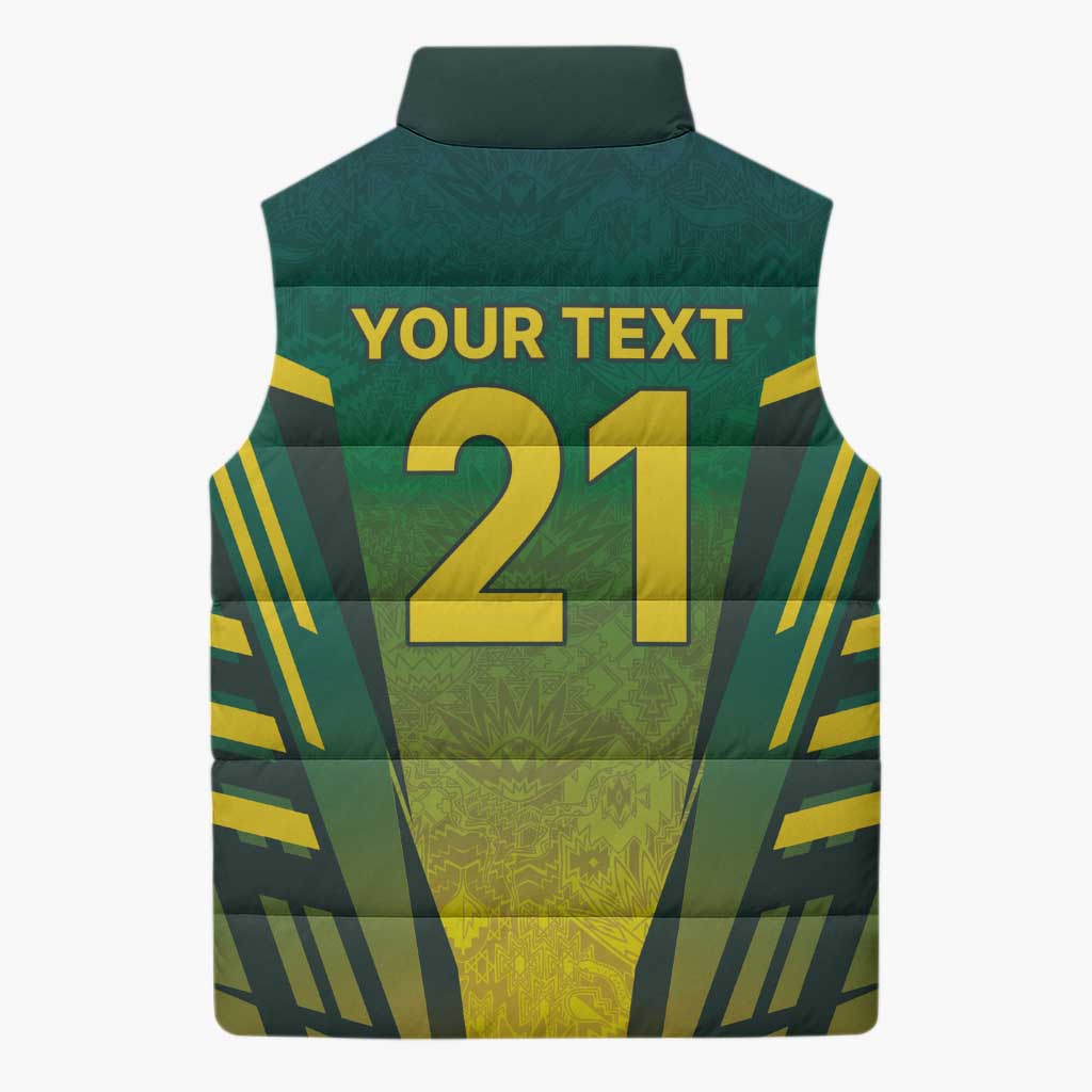 South Africa Cricket Spirit 2026 Sleeveless Puffer Jacket World T20 Edition - Wonder Print Shop