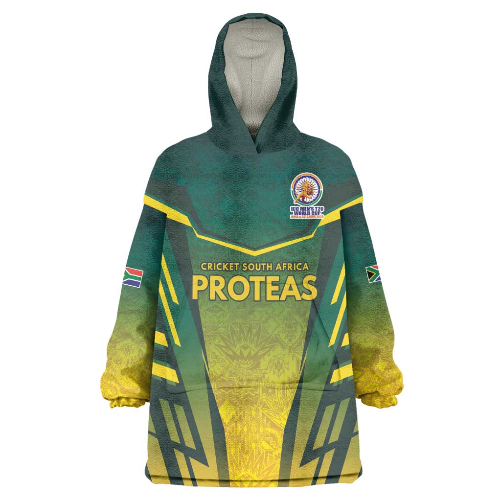 South Africa Cricket Spirit 2026 Wearable Blanket Hoodie World T20 Edition - Wonder Print Shop