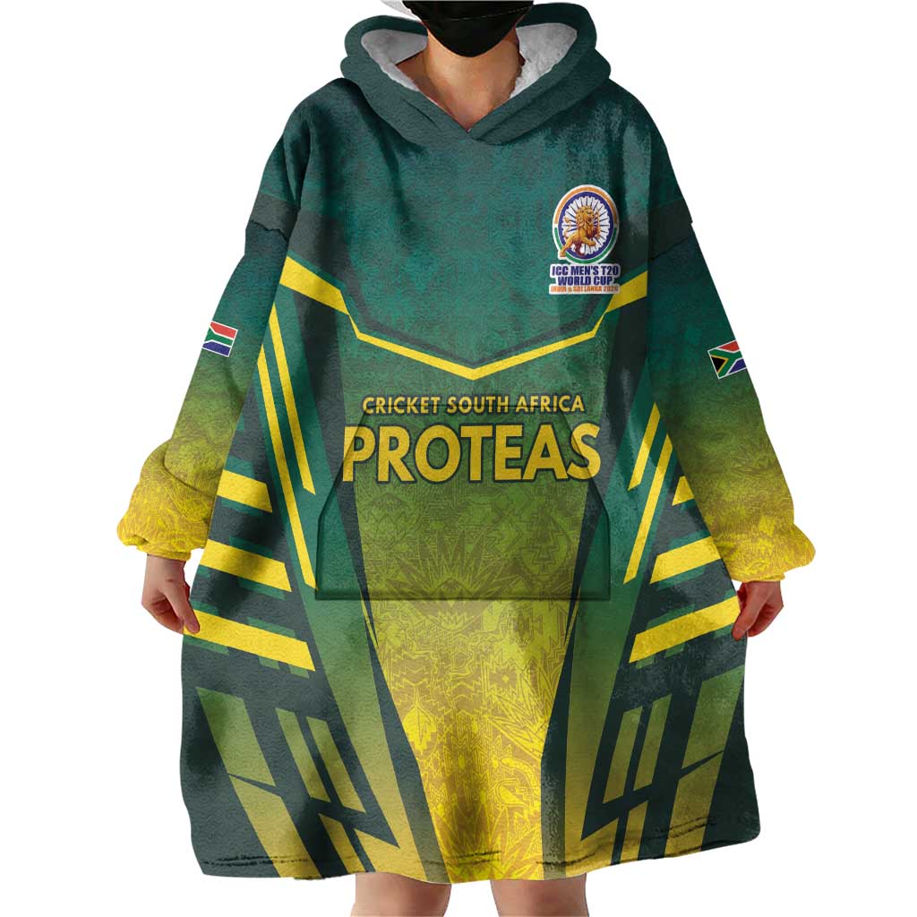South Africa Cricket Spirit 2026 Wearable Blanket Hoodie World T20 Edition - Wonder Print Shop