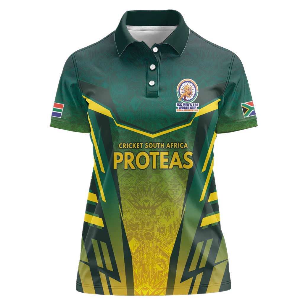 South Africa Cricket Spirit 2026 Women Polo Shirt World T20 Edition - Wonder Print Shop