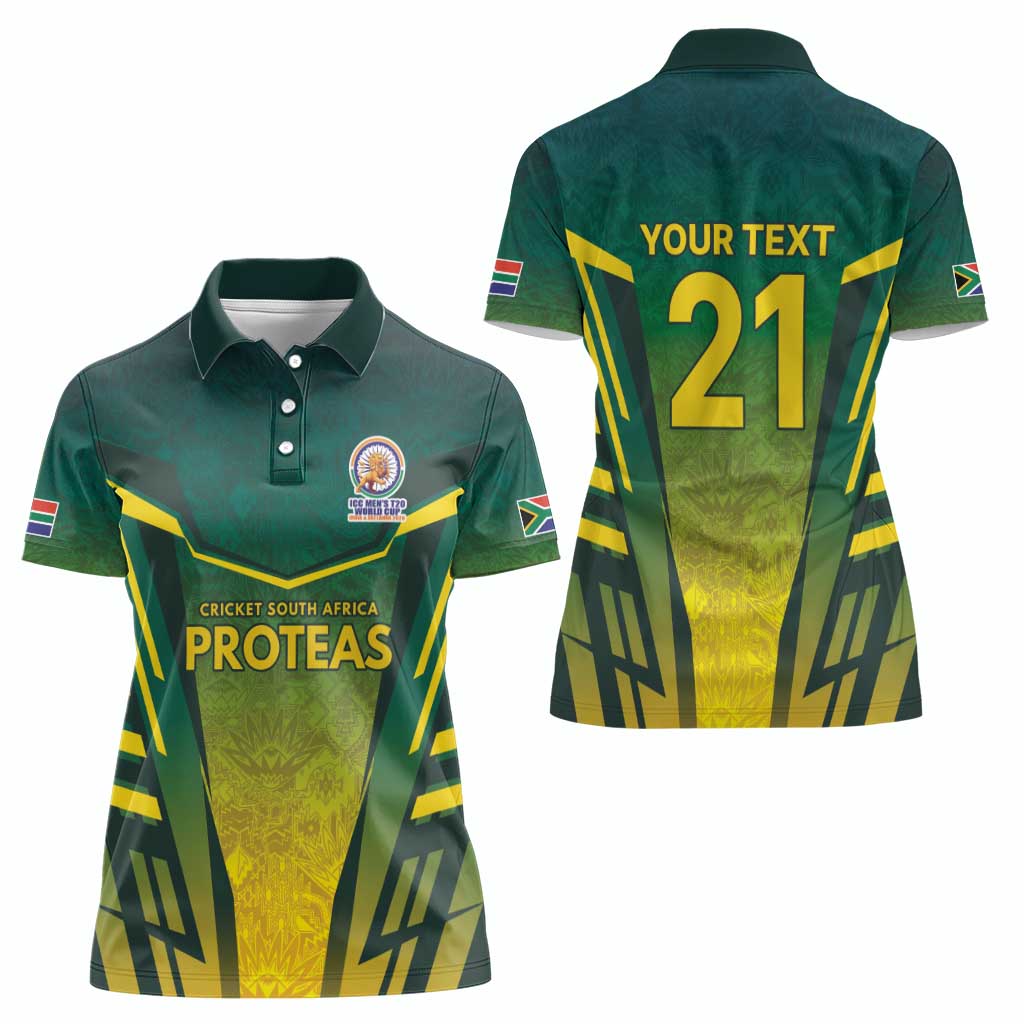 South Africa Cricket Spirit 2026 Women Polo Shirt World T20 Edition - Wonder Print Shop