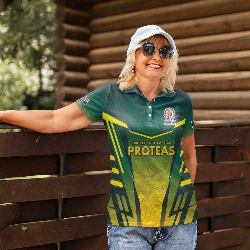 South Africa Cricket Spirit 2026 Women Polo Shirt World T20 Edition - Wonder Print Shop