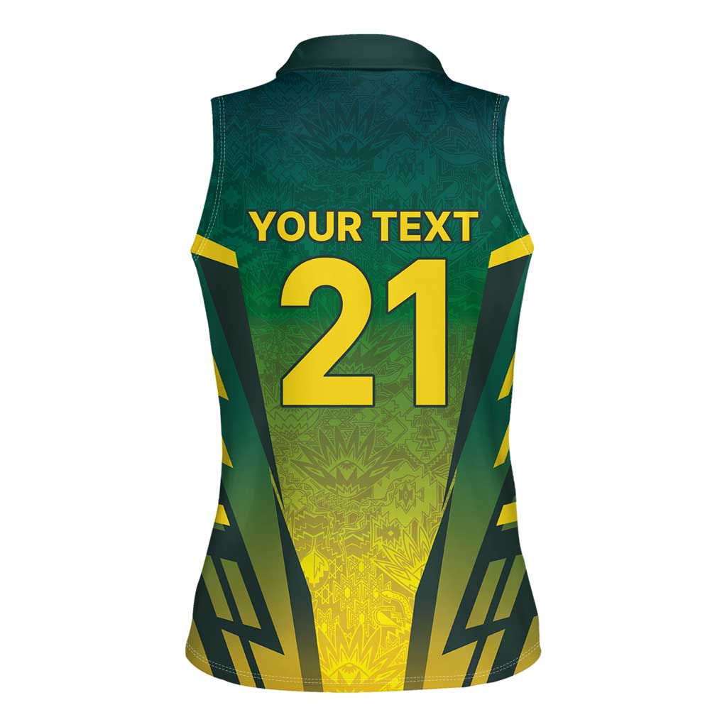 South Africa Cricket Spirit 2026 Women Sleeveless Polo Shirt World T20 Edition - Wonder Print Shop