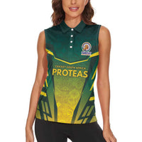 South Africa Cricket Spirit 2026 Women Sleeveless Polo Shirt World T20 Edition - Wonder Print Shop