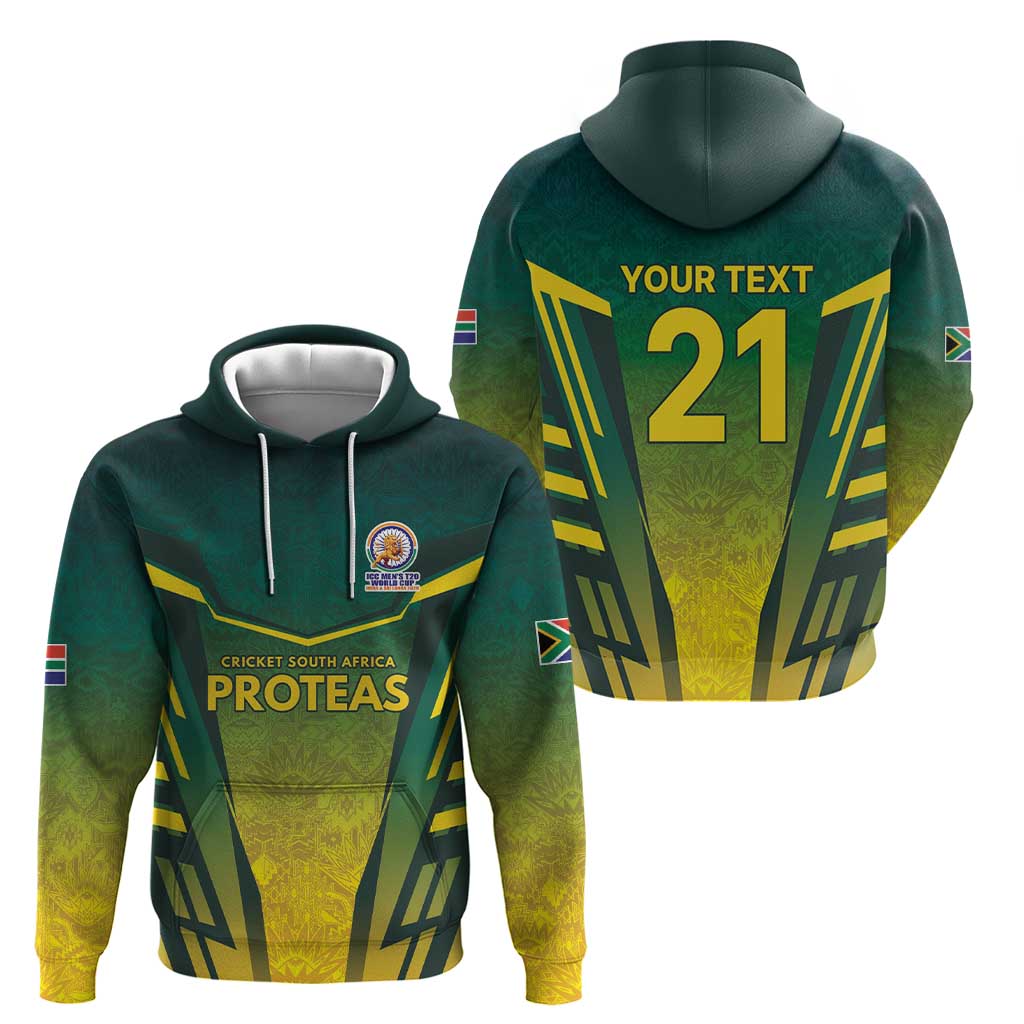 South Africa Cricket Spirit 2026 Zip Hoodie World T20 Edition - Wonder Print Shop