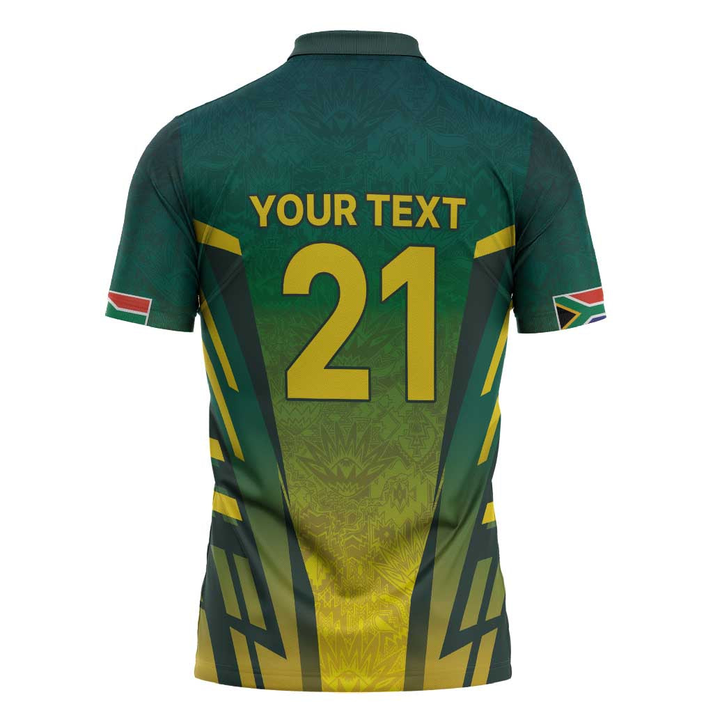 South Africa Cricket Spirit 2026 Zipper Polo Shirt World T20 Edition - Wonder Print Shop
