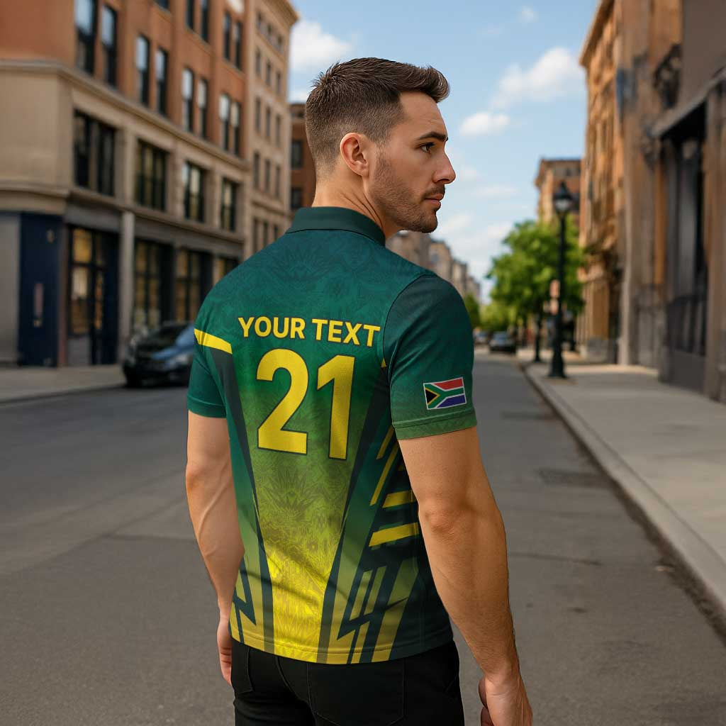 South Africa Cricket Spirit 2026 Zipper Polo Shirt World T20 Edition - Wonder Print Shop
