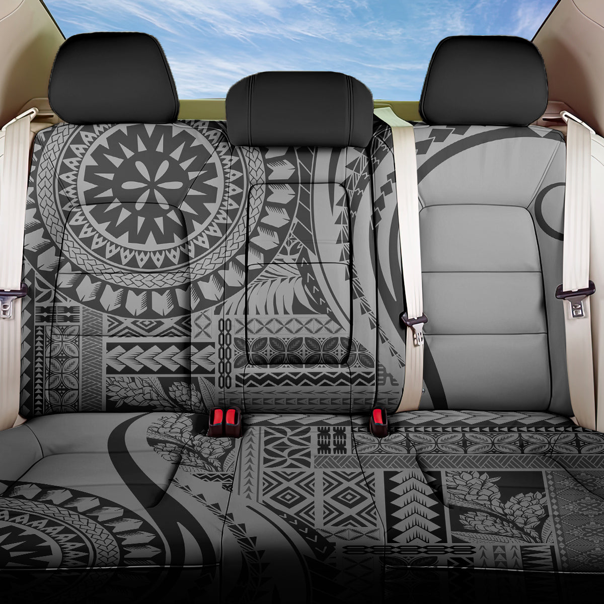 Samoa Siapo Arty Back Car Seat Cover Black Style LT9 - Wonder Print Shop