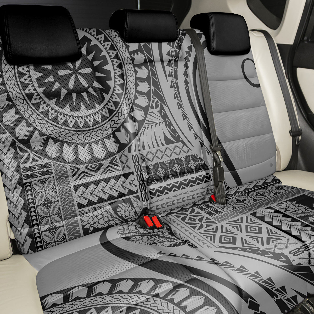 Samoa Siapo Arty Back Car Seat Cover Black Style LT9 - Wonder Print Shop