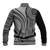 Samoa Siapo Arty Baseball Jacket Black Style LT9 - Wonder Print Shop