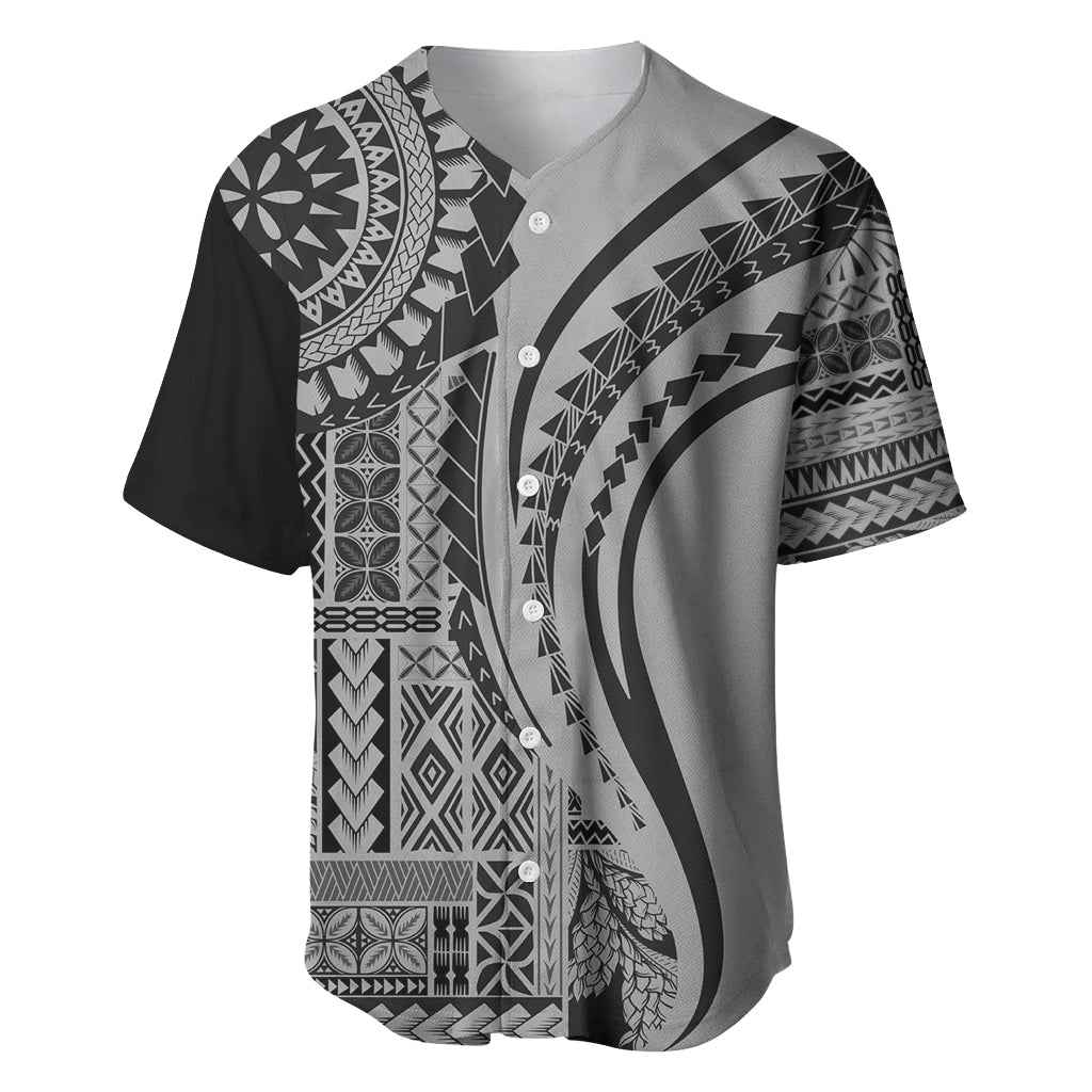 Samoa Siapo Arty Baseball Jersey Black Style LT9 - Wonder Print Shop