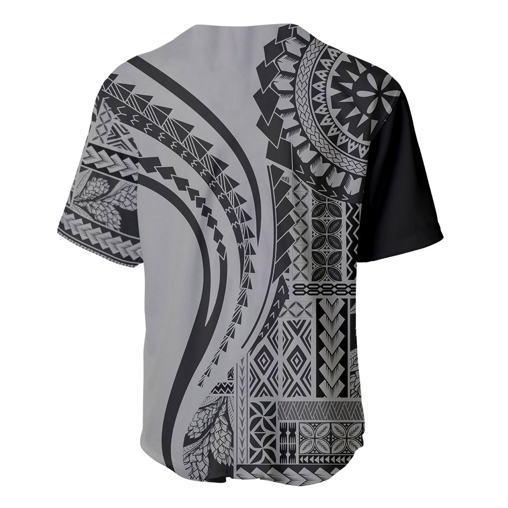 Samoa Siapo Arty Baseball Jersey Black Style LT9 - Wonder Print Shop