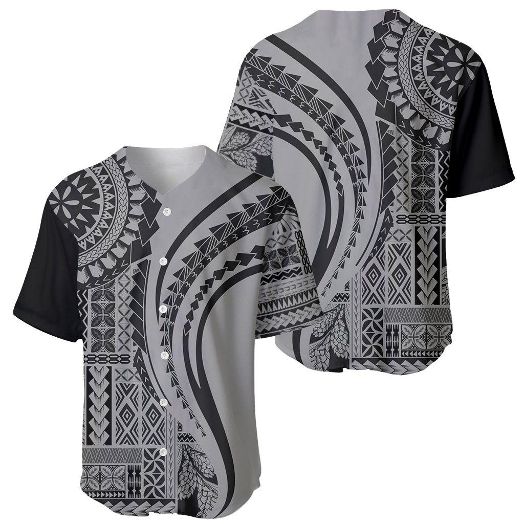 Samoa Siapo Arty Baseball Jersey Black Style LT9 - Wonder Print Shop