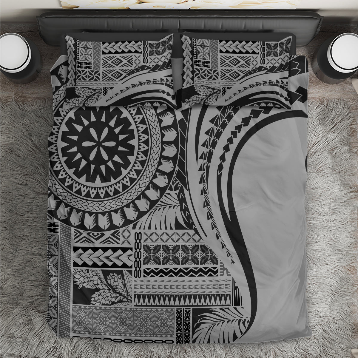 Samoa Siapo Arty Bedding Set Black Style LT9 - Wonder Print Shop