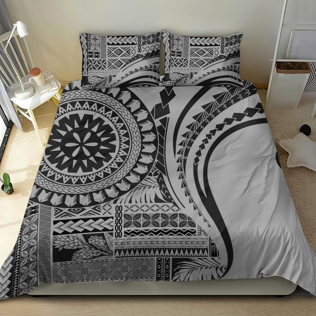 Samoa Siapo Arty Bedding Set Black Style LT9 - Wonder Print Shop