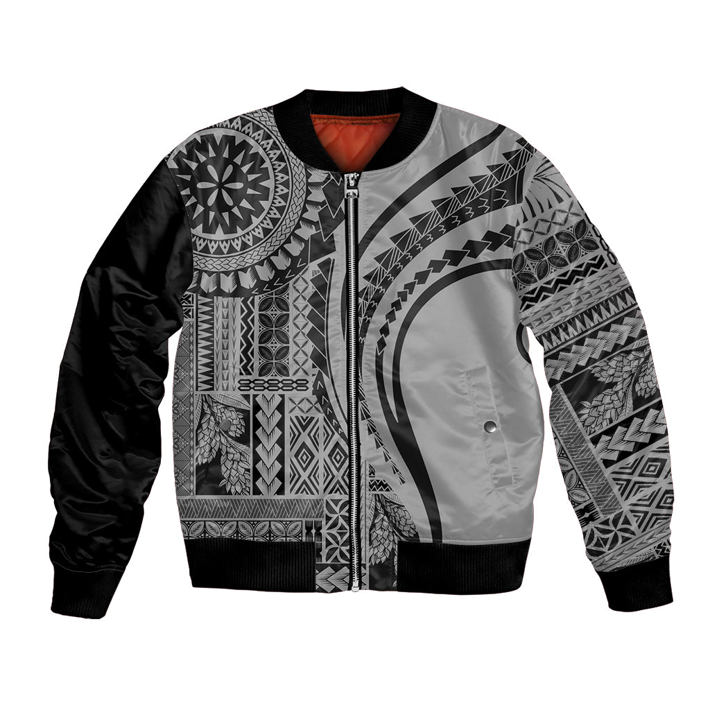 Samoa Siapo Arty Bomber Jacket Black Style LT9 - Wonder Print Shop