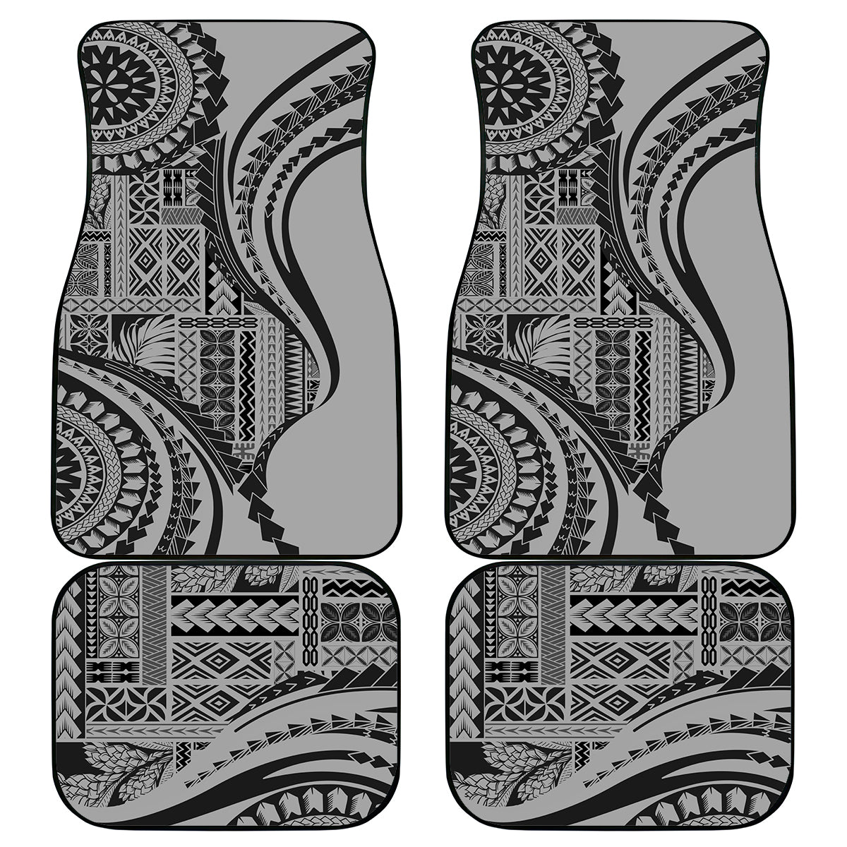 Samoa Siapo Arty Car Mats Black Style LT9 - Wonder Print Shop