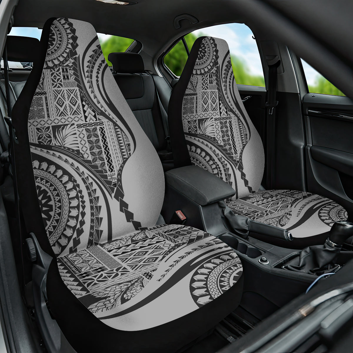 Samoa Siapo Arty Car Seat Cover Black Style LT9 - Wonder Print Shop