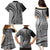 Samoa Siapo Arty Family Matching Puletasi Dress and Hawaiian Shirt Black Style - Wonder Print Shop