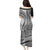 Samoa Siapo Arty Family Matching Puletasi Dress and Hawaiian Shirt Black Style - Wonder Print Shop