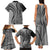 Samoa Siapo Arty Family Matching Tank Maxi Dress and Hawaiian Shirt Black Style - Wonder Print Shop