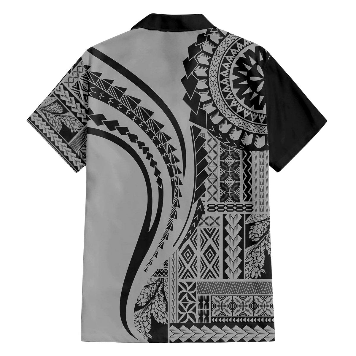 Samoa Siapo Arty Family Matching Tank Maxi Dress and Hawaiian Shirt Black Style - Wonder Print Shop