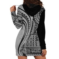 Samoa Siapo Arty Hoodie Dress Black Style - Wonder Print Shop