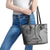 Samoa Siapo Arty Leather Tote Bag Black Style - Wonder Print Shop