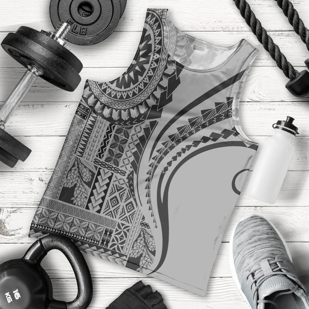 Samoa Siapo Arty Men Tank Top Black Style - Wonder Print Shop