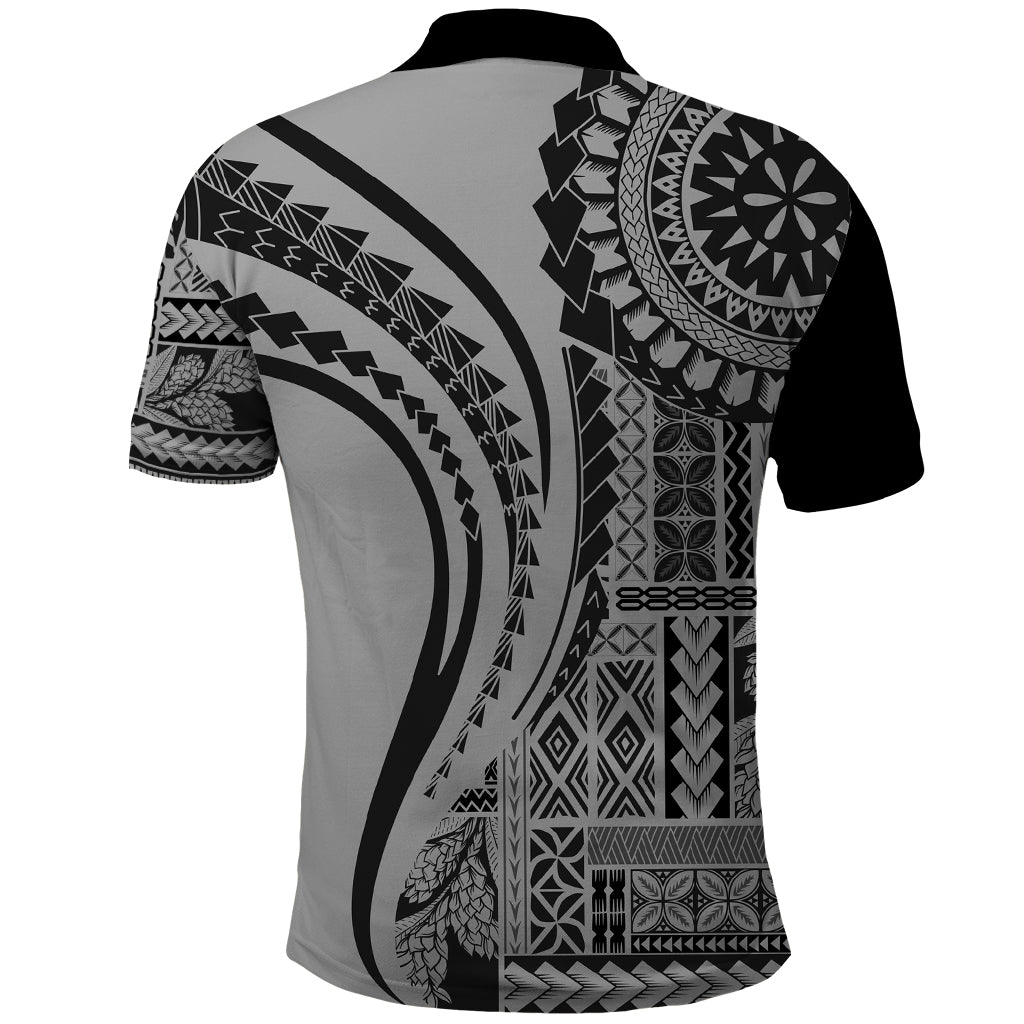 Samoa Siapo Arty Polo Shirt Black Style - Wonder Print Shop