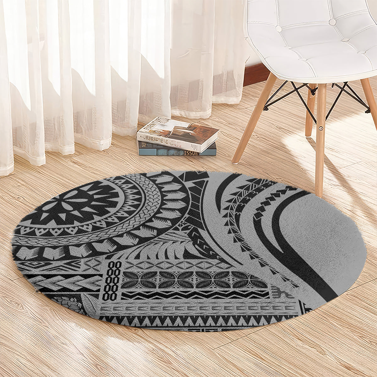 samoa-siapo-arty-round-carpet-black-style