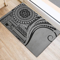 Samoa Siapo Arty Rubber Doormat Black Style - Wonder Print Shop