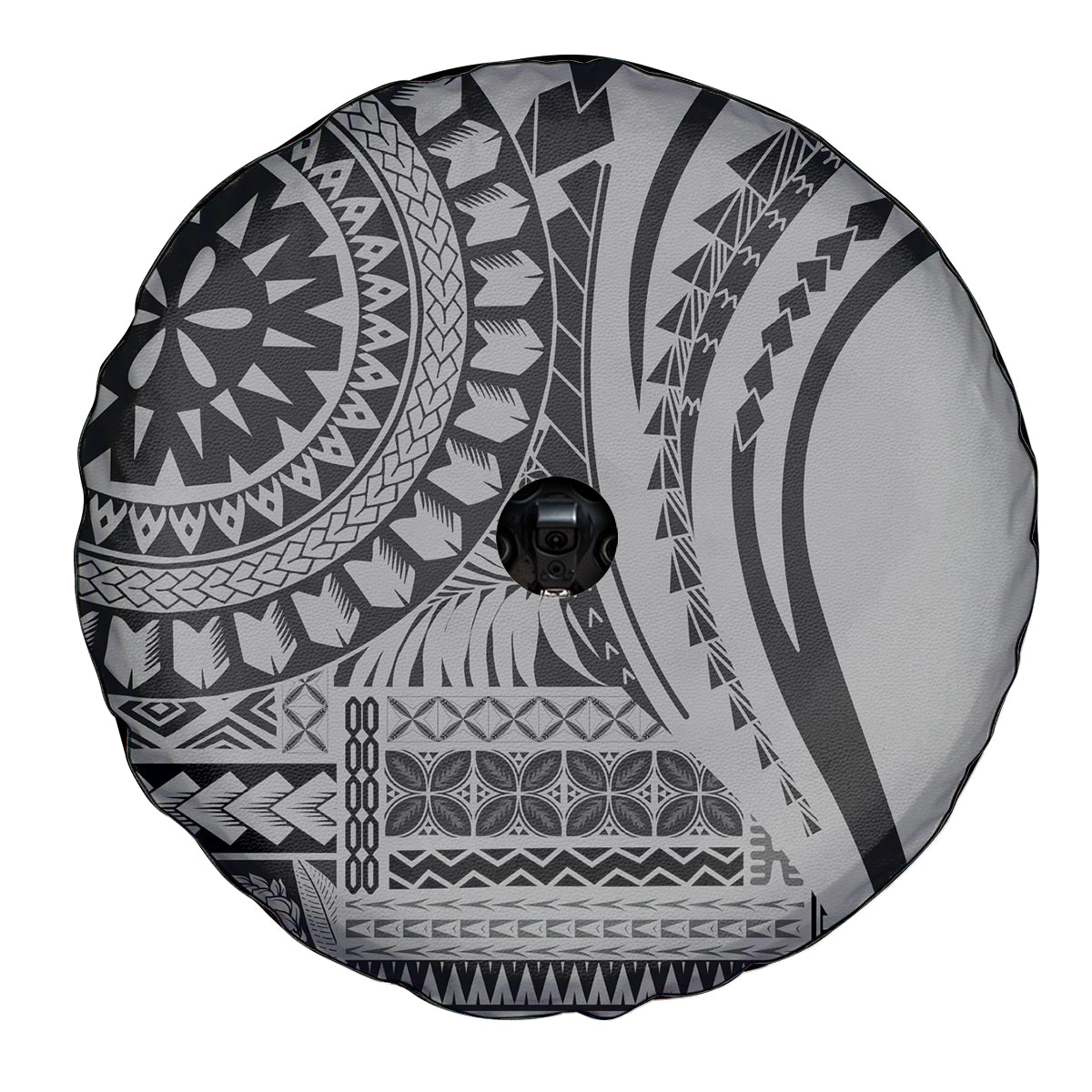 Samoa Siapo Arty Spare Tire Cover Black Style - Wonder Print Shop