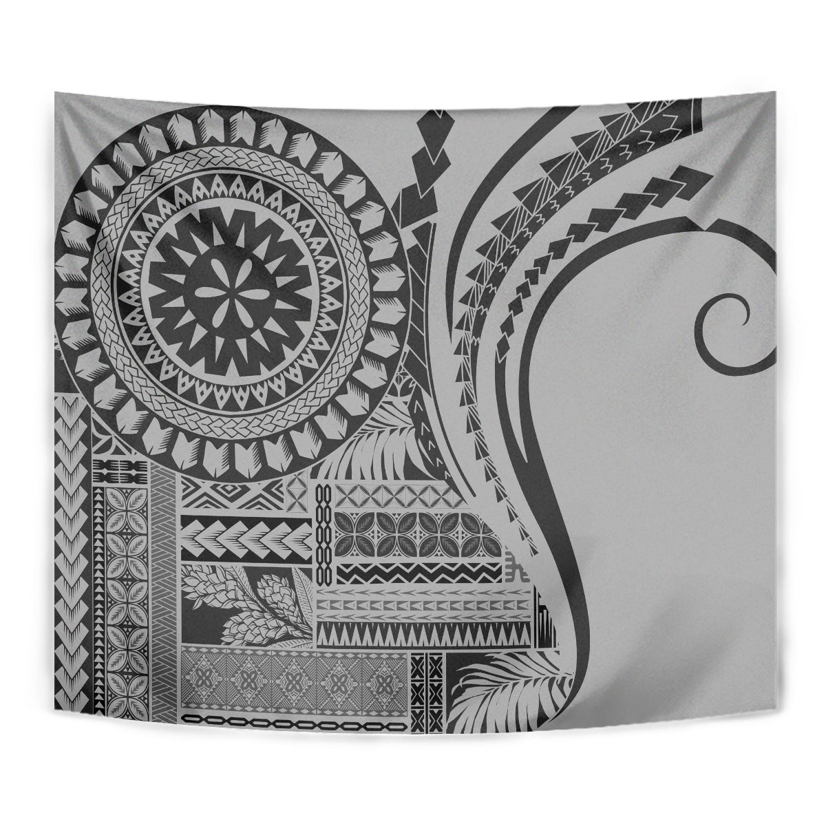 Samoa Siapo Arty Tapestry Black Style - Wonder Print Shop