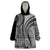 Samoa Siapo Arty Wearable Blanket Hoodie Black Style - Wonder Print Shop