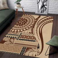 Samoa Siapo Arty Area Rug Brown Style LT9 - Wonder Print Shop