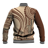 Samoa Siapo Arty Baseball Jacket Brown Style LT9 - Wonder Print Shop