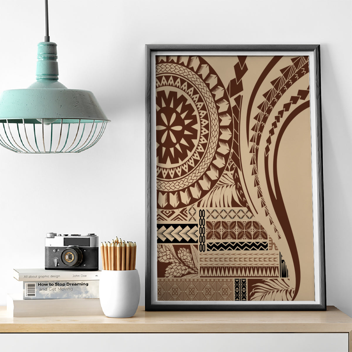 Samoa Siapo Arty Canvas Wall Art Brown Style LT9 - Wonder Print Shop