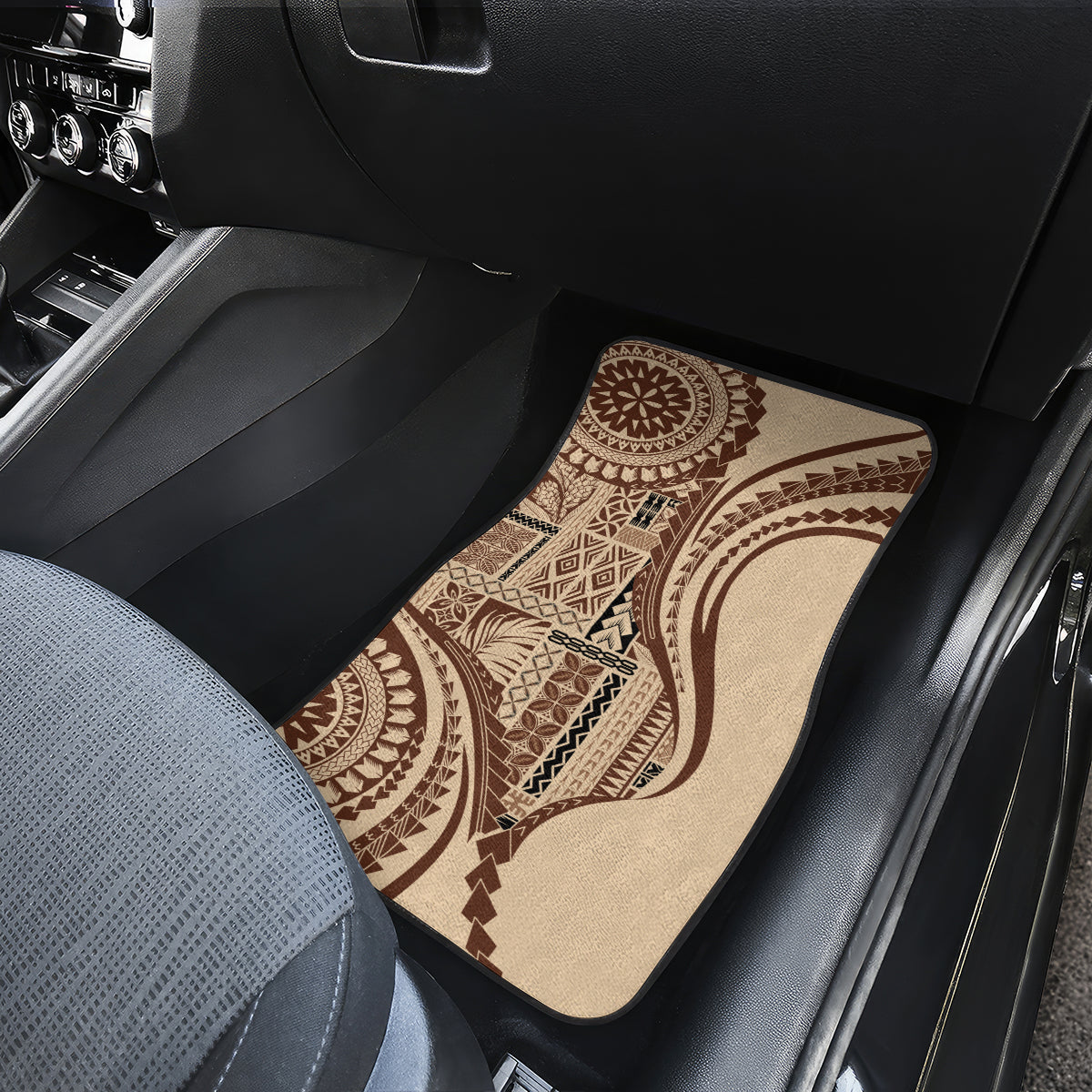 Samoa Siapo Arty Car Mats Brown Style LT9 - Wonder Print Shop
