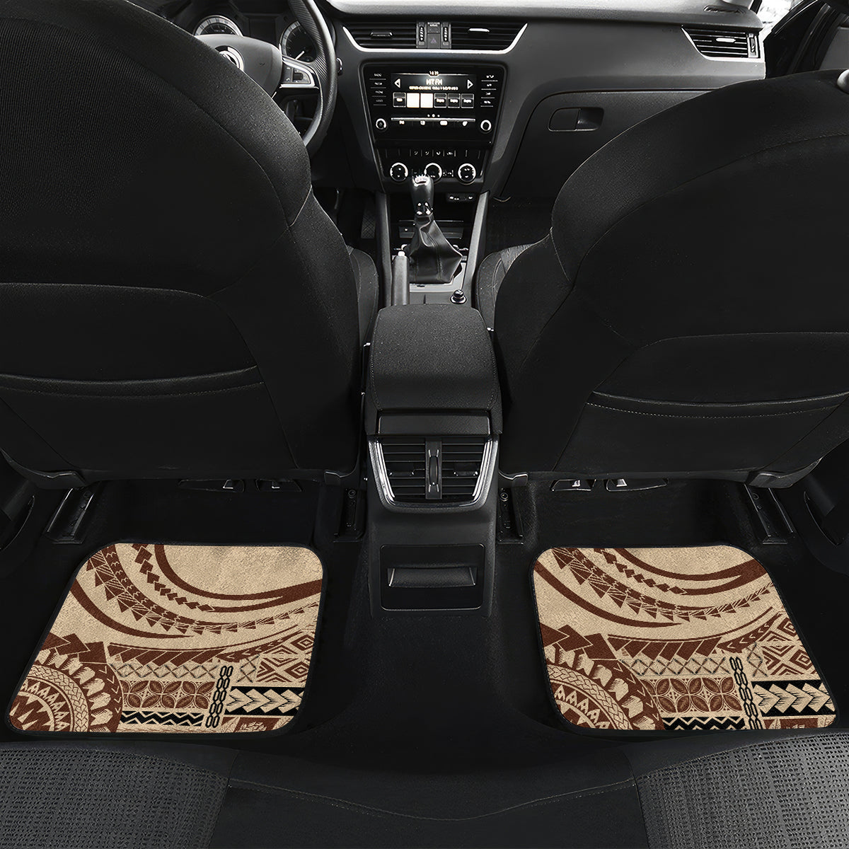 Samoa Siapo Arty Car Mats Brown Style LT9 - Wonder Print Shop