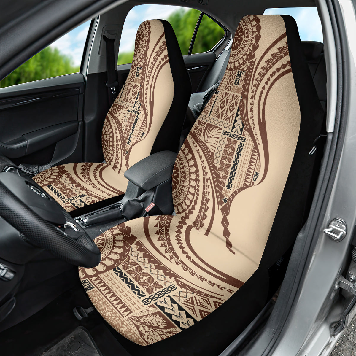 Samoa Siapo Arty Car Seat Cover Brown Style LT9 - Wonder Print Shop