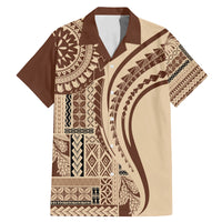 Samoa Siapo Arty Family Matching Mermaid Dress and Hawaiian Shirt Brown Style LT9 - Wonder Print Shop