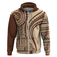 Samoa Siapo Arty Hoodie Brown Style - Wonder Print Shop