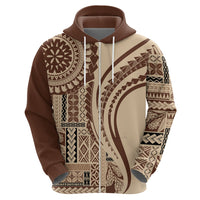 Samoa Siapo Arty Hoodie Brown Style - Wonder Print Shop