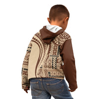 Samoa Siapo Arty Kid Hoodie Brown Style - Wonder Print Shop